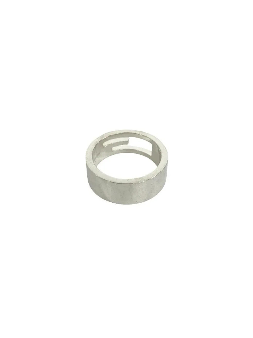 Gucci Logo Motif 925 Sterling Silver Ring 19.5 Handbag